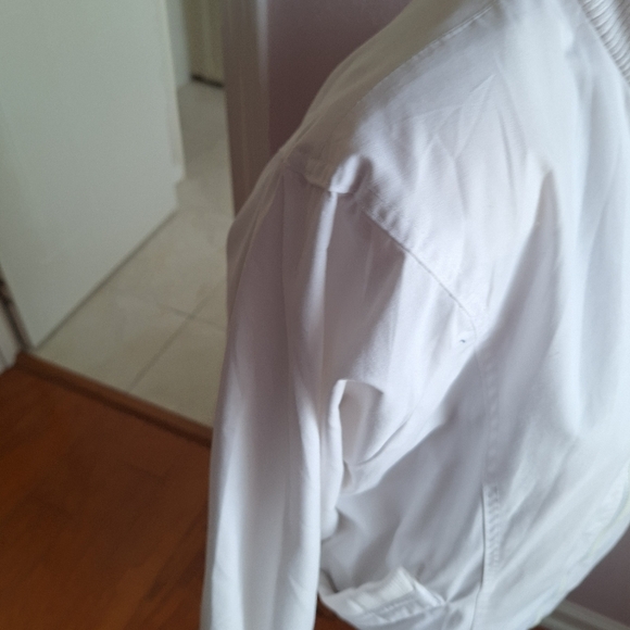 Vintage white jacket Country Concepts Banded Hem 80s Bomber Style Medium - Picture 2 of 16